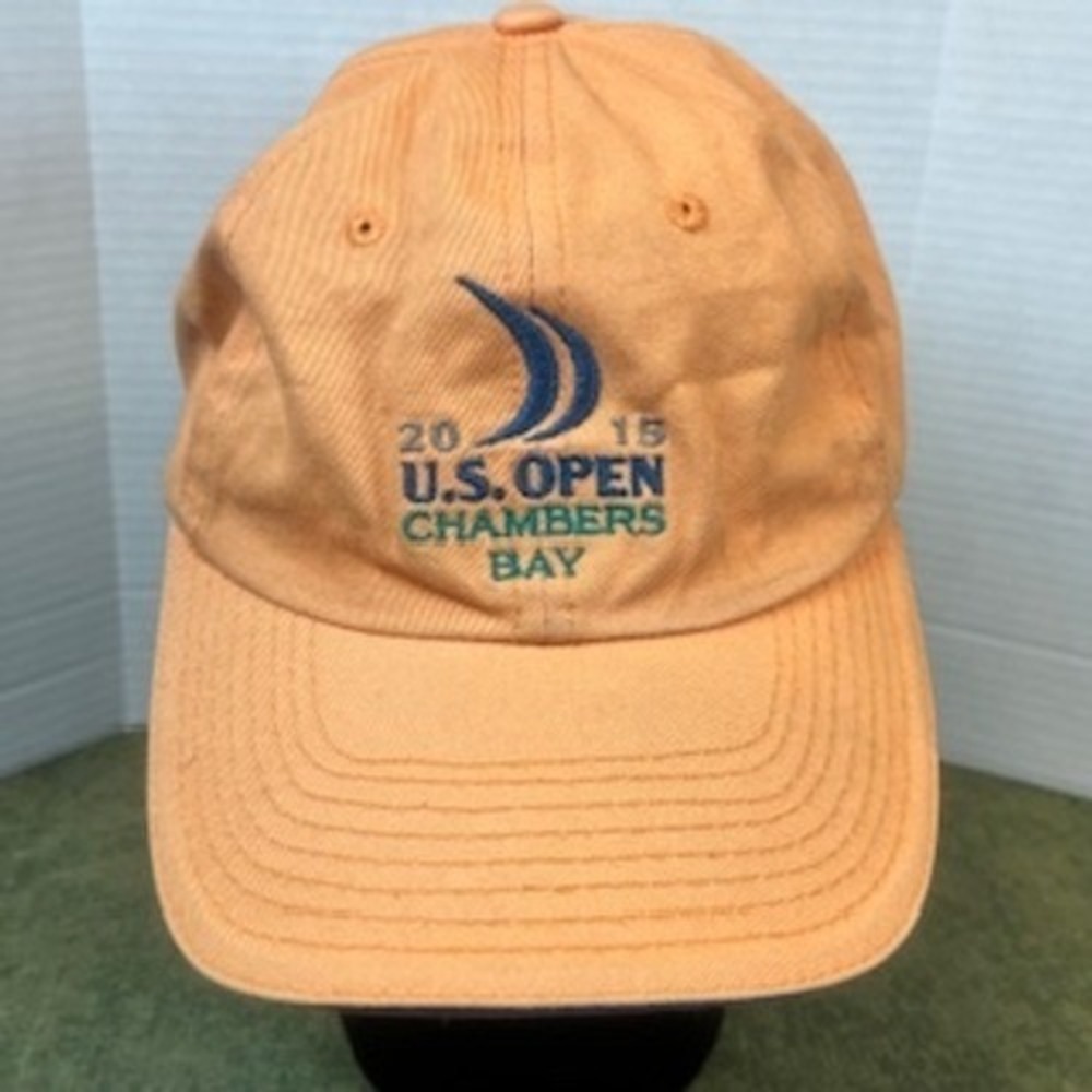 2015 US Open Chambers Bay Golf Hat Cap‎ Orange USGA Member Adjustable Strap